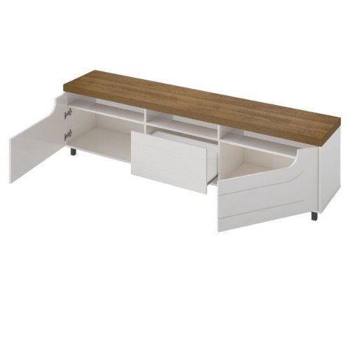 RACK MERCURY PINO/OFF WHITE 75" MOVELMAX - Imagen 3
